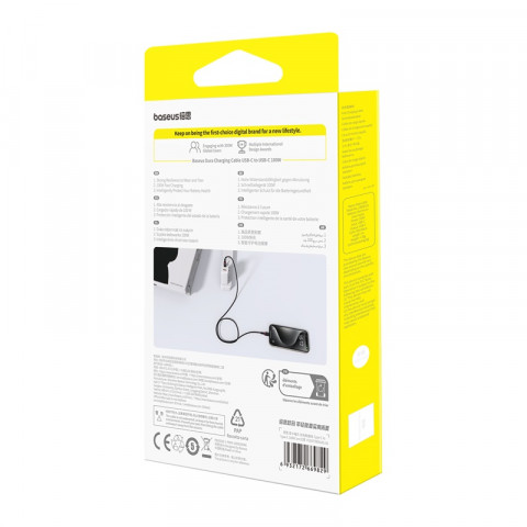 Kabel Baseus Dura Typ C-Typ C 100W 1m (czerwono-czarny) - Galeria zdjęcie 7