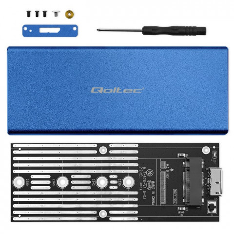 QOLTEC OBUDOWA NA DYSK M.2 SSD | SATA | NGFF | USB - Galeria zdjęcie 9