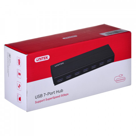 UNITEK HUB 7X USB 3.0 Z ZASILANIEM I BC 1.2 - Galeria zdjęcie 1