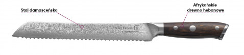 Nóż do chleba Kohersen Elegance Ebony Wood 22,9cm - Galeria zdjęcie 10