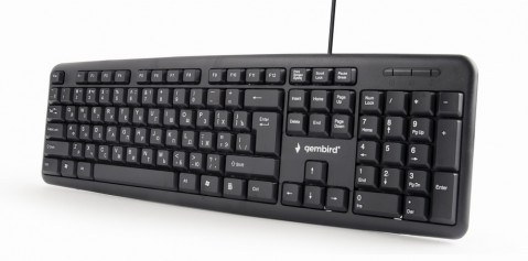 Klawiatura Gembird przewodowa KB-U-103-RU ( czarny rosyjska USB ) - Galeria zdjęcie 7