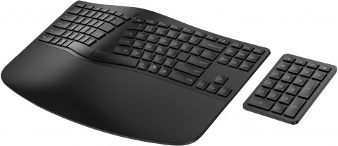Klawiatura HP 960 Ergonomic Wireless Keyboard bezprzewodowa czarna 37E755AA - Galeria zdjęcie 2