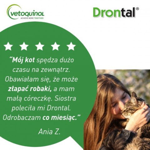VETOQUINOL Drontal - tabletki przeciw pasożytom dla kota - 2 szt. - Galeria zdjęcie 5