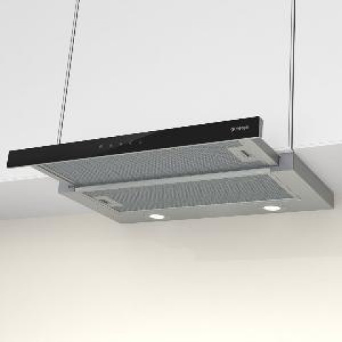 Okap teleskopowy GORENJE TH64E3SGB - front czarne szkło - Galeria zdjęcie 3