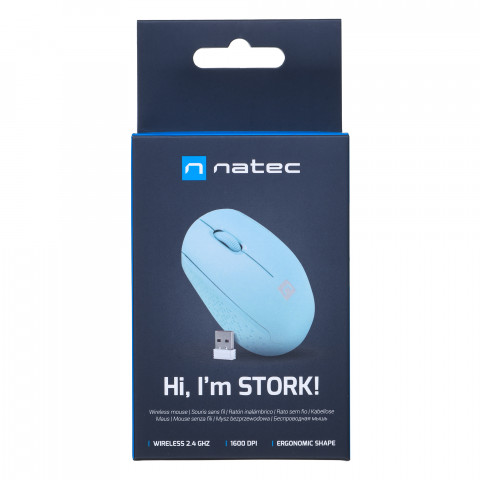 NATEC MYSZ BEZPRZEWODOWA STORK 1600DPI NIEBIESKA - Galeria zdjęcie 8