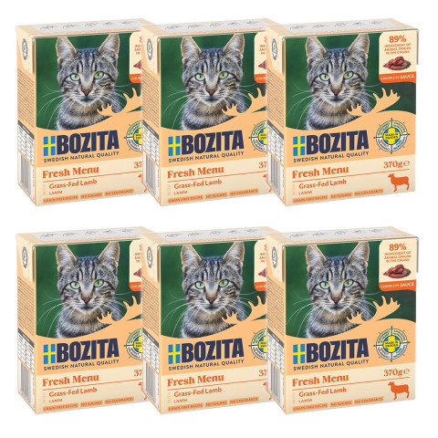 BOZITA Fresh Menu Jagnięcina w sosie - mokra karma dla kota 6x370g - Galeria zdjęcie 1