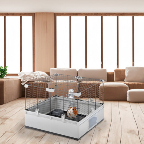 FERPLAST Modular 1 - klatka dla królika i świnki morskiej - 74 x 72 x 56cm - Galeria zdjęcie 6