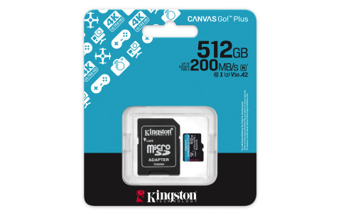KINGSTON microSDXC Canvas Go Plus 512GB + Adapter - Galeria zdjęcie 5