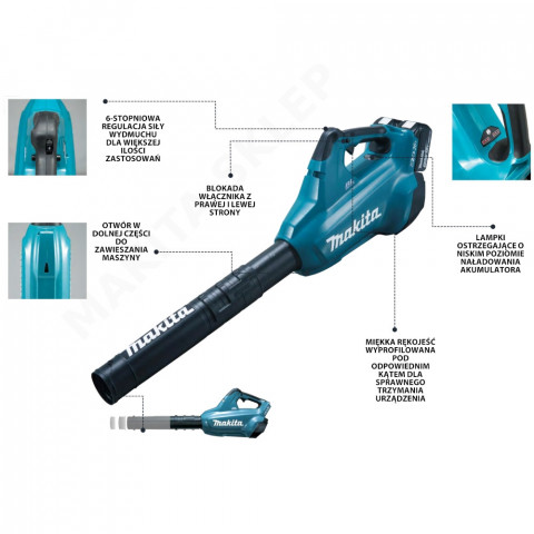 Dmuchawa do liści 2*18V DUB362Z bez aku ilad MAKITA - Galeria zdjęcie 4