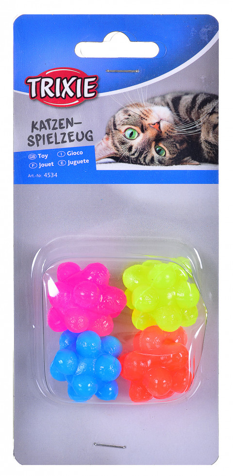 TRIXIE Piłki z wypustkami o3,5cm 4szt. 4534 - Galeria zdjęcie 1