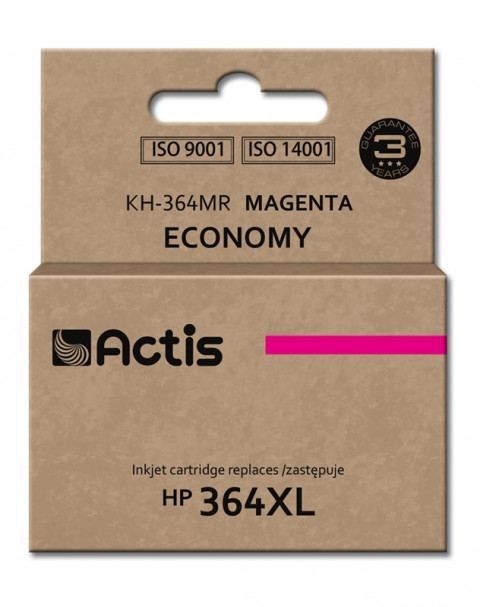 Actis KH-364MR Tusz do drukarki HP, Zamiennik HP 364XL CB324EE; Standard; 12 ml; purpurowy. - Galeria zdjęcie 1