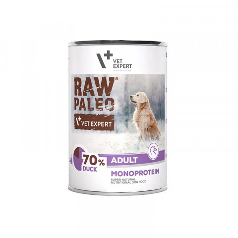 VET EXPERT Raw Paleo Adult Monoprotein Kaczka - mokra karma dla psa - 400g - Galeria zdjęcie 2