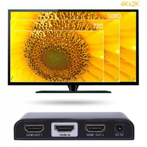 TECHLY SPLITTER AV HDMI 2.0 1/2 ULTRA HD 4KX2K 3D - Galeria zdjęcie 7