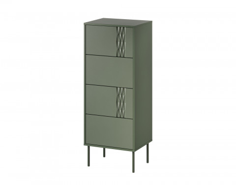 Komoda 4S TRESSE 50x40x125 zieleń mat - Galeria zdjęcie 1