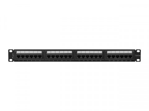 LANBERG PATCH PANEL 24 PORT 1U 19" KAT.6A UTP - Galeria zdjęcie 3