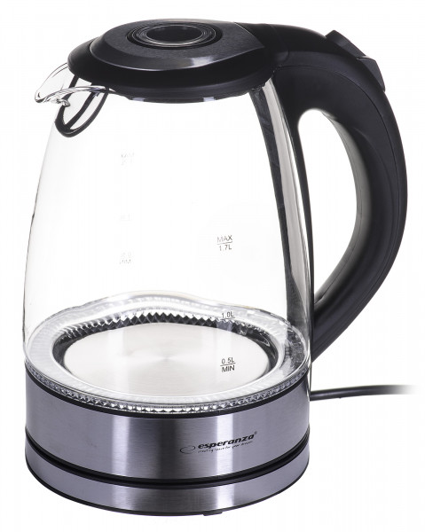ESPERANZA CZAJNIK SZKLANY YOSEMITE 1.7L CZARNY EKK012 - Galeria zdjęcie 4