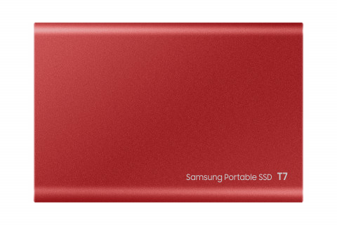 Dysk zewnętrzny SSD Samsung T7 (2TB; USB 3.2; czerwony; MU-PC2T0R/WW) - Galeria zdjęcie 4