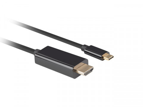 LANBERG KABEL USB-C(M)->HDMI(M) 1M 4K 60HZ CZARNY - Galeria zdjęcie 3