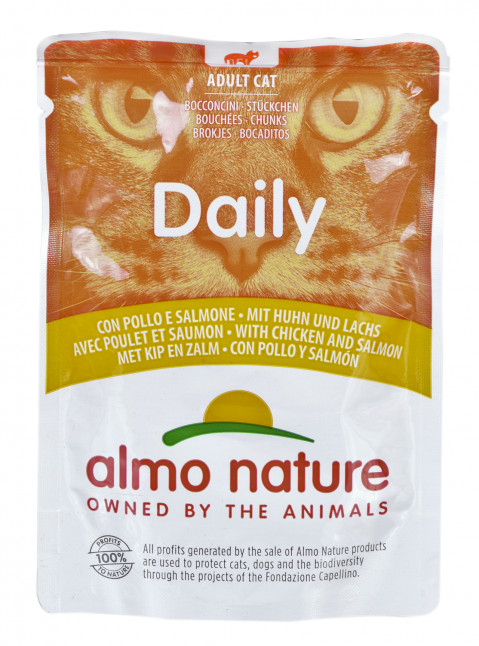 ALMO NATURE Daily Menu Kurczak z łososiem - saszetka 70 g - Galeria zdjęcie 1