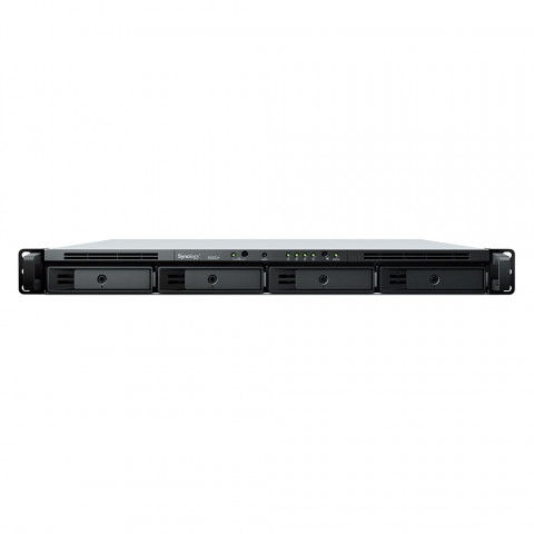 NAS Synology RS822+; 1U RACK; 4x (3.5" SATA HDD/2.5" SATA SSD); AMD Ryzen V1500B; 2 GB DDR4 ECC SODIMM (max. 32GB), 4x 1GbE RJ-45 - Galeria zdjęcie 1