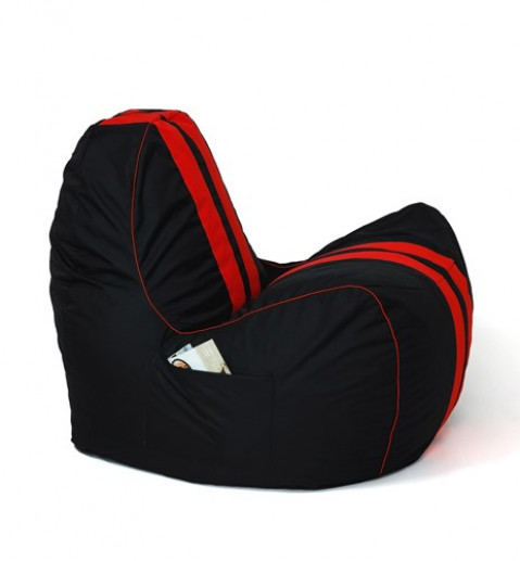 Pufa worek sako FERRARI czarny-czerwony XXL 140x100 - Galeria zdjęcie 2