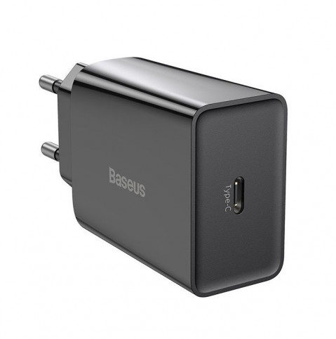 BASEUS ŁADOWARKA SIECIOWA MINI QC USB-C PD 3A 20W - Galeria zdjęcie 1