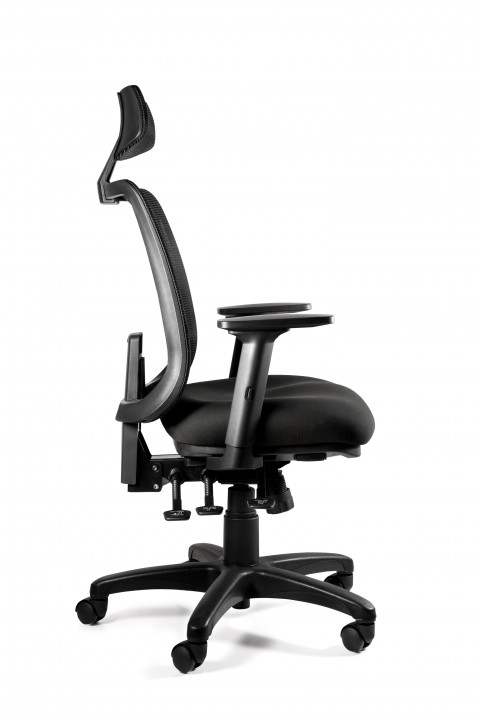 Ergonomiczny fotel biurowy SAGA PLUS czarny - Galeria zdjęcie 2
