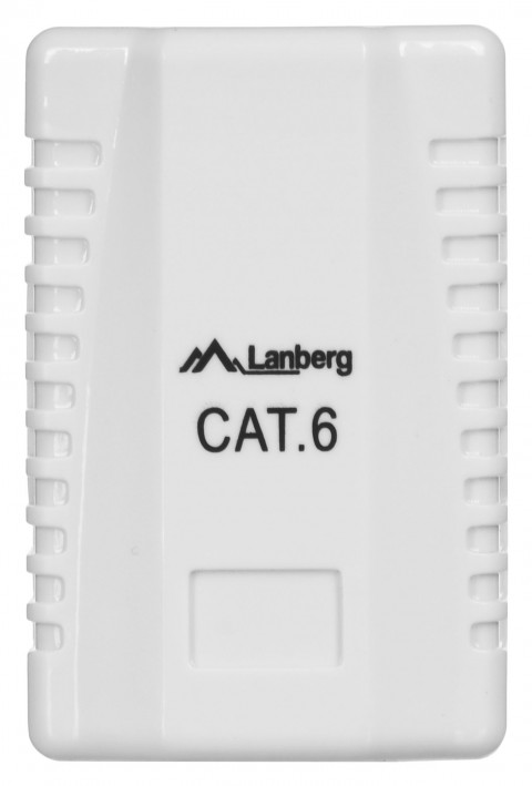 LANBERG GNIAZDO NATYNKOWE KAT.6 1XRJ45 BIAŁE - Galeria zdjęcie 2
