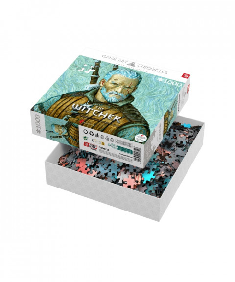 Puzzle Good Loot Gaming 1000 Game Art Chronicles The Witcher Geralt & Vincent van Gogh - Galeria zdjęcie 2