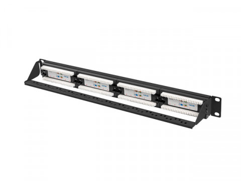 LANBERG PATCH PANEL 24 PORT 1U 19" KAT.6A UTP - Galeria zdjęcie 5