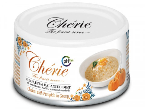 CHERIE Urinary care Kurczak z dynią - mokra karma dla kota - 80g - Galeria zdjęcie 1