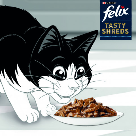 FELIX Tasty Shreds z kaczką i indykiem - mokra karma dla kota - 4x 80g - Galeria zdjęcie 5