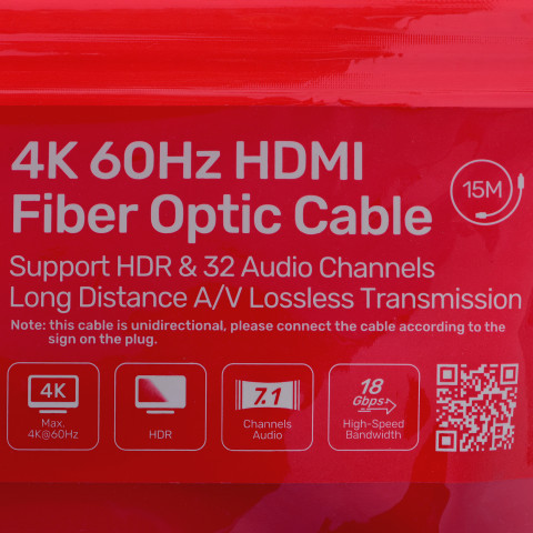 UNITEK KABEL OPTYCZNY HDMI 2.0 Active Optical Cable 4K 60HZ 15M - Galeria zdjęcie 7