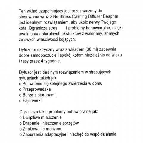 BEAPHAR No Stress - wkład do aromatyzera behawioralnego dla kotów - 30ml - Galeria zdjęcie 4