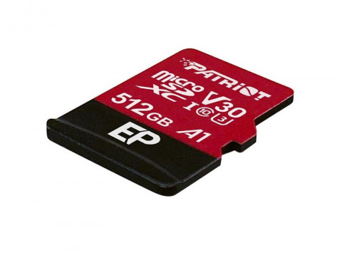 PATRIOT EP PRO micro SDXC 512GB A1 V30 U3 CL10+Adap - Galeria zdjęcie 3