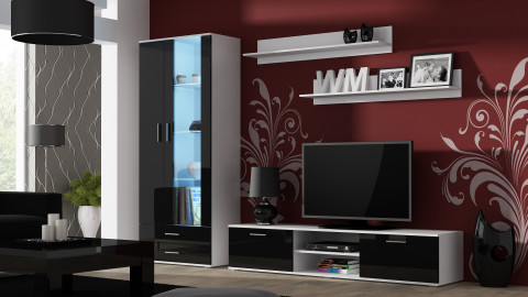 Zestaw meblowy SOHO 8 biały/czarny połysk - Galeria zdjęcie 1