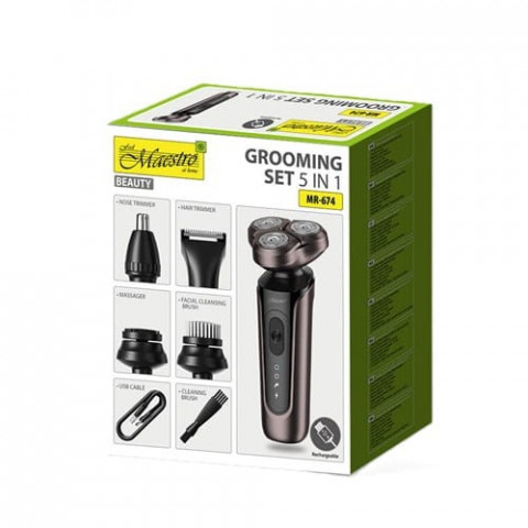 Zestaw do golenia 5w1 USB MAESTRO MR-674 - Galeria zdjęcie 4