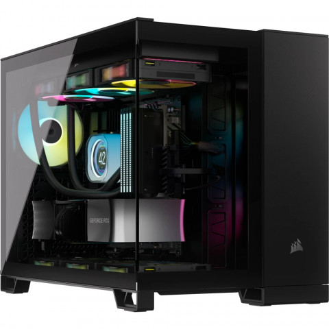 2500X Tempered Glass mATX Mid-Tower, Black - Galeria zdjęcie 1