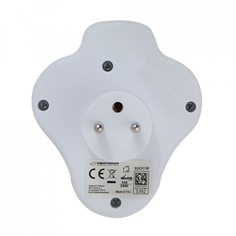 ESPERANZA ROZGAŁĘŹNIK ELEKTR. 2 GN. + USB ELK311W - Galeria zdjęcie 5