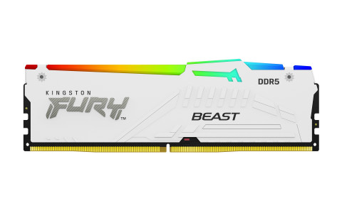 KINGSTON DDR5 32GB 6000MT/s CL36 DIMM (Kit of 2) FURY Beast White RGB EXPO - Galeria zdjęcie 3