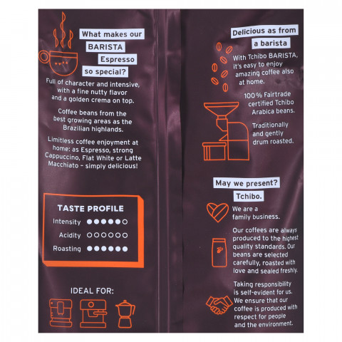 Kawa TCHIBO Barista Espresso ziarnista 1KG - Galeria zdjęcie 5