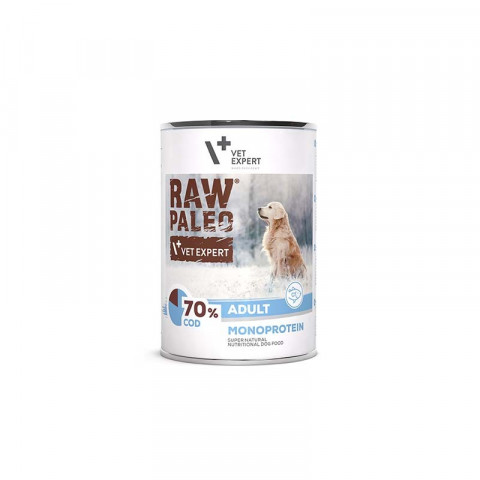 VET EXPERT Raw Paleo Adult Monoprotein Dorsz - mokra karma dla psa - 400g - Galeria zdjęcie 2