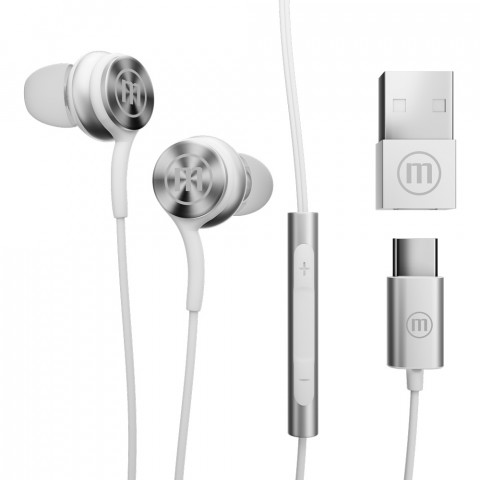 MAXELL XC1 Słuchawki przewodowe USB-C connector białe - Galeria zdjęcie 2