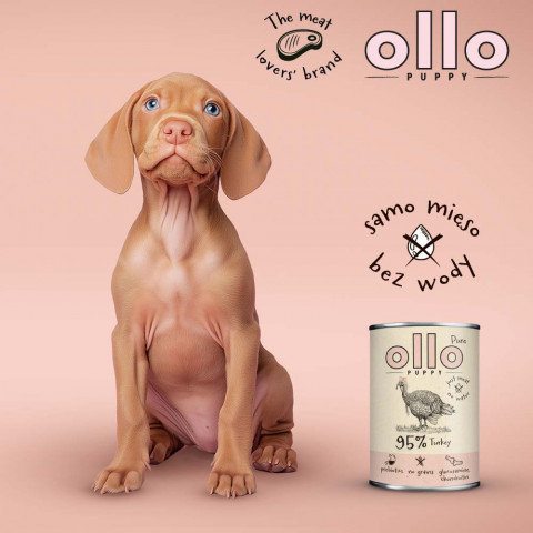 OLLO Puppy Pure Indyk - mokra karma dla psa - 400g - Galeria zdjęcie 2