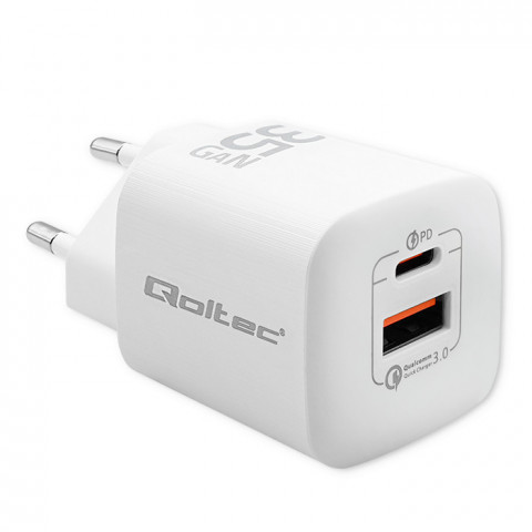 QOLTEC ŁADOWARKA SIECIOWA 35W GAN ULTRA | 5-20V | - Galeria zdjęcie 1