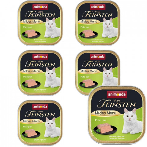 ANIMONDA Vom Feinsten Mildes Menu Pute pur - mokra karma dla kota - 6x100 g - Galeria zdjęcie 1