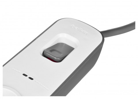 Listwa zasilająca Belkin Power Surge 4-PORT + 2xUSB-A 2.4A 525J 2m Grey/White - Galeria zdjęcie 5