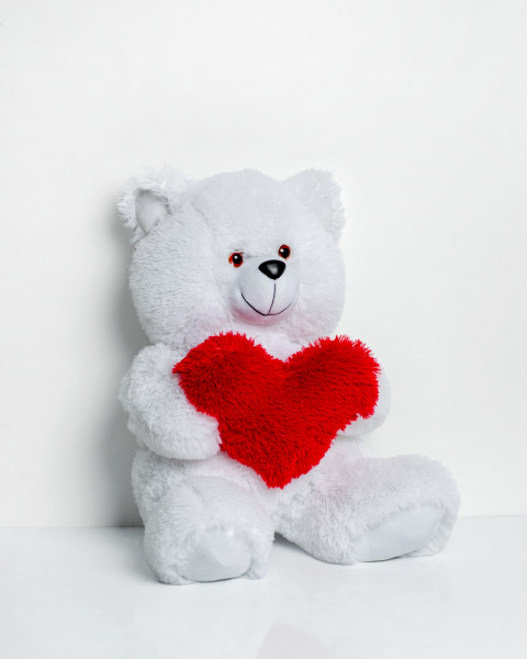 Miś FRANK 50cm biały - Galeria zdjęcie 2
