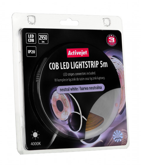 Taśma LED COB 5m barwa neutralna IP20 - Galeria zdjęcie 9