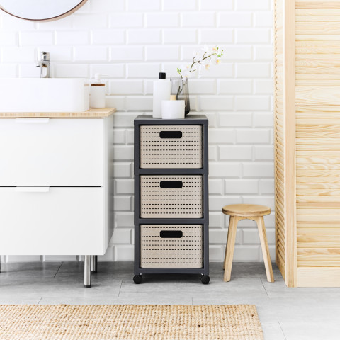 ROTHO Country antracyt/cappuccino - regał - 71,2 x 32,5 x 37,5 cm - Galeria zdjęcie 4
